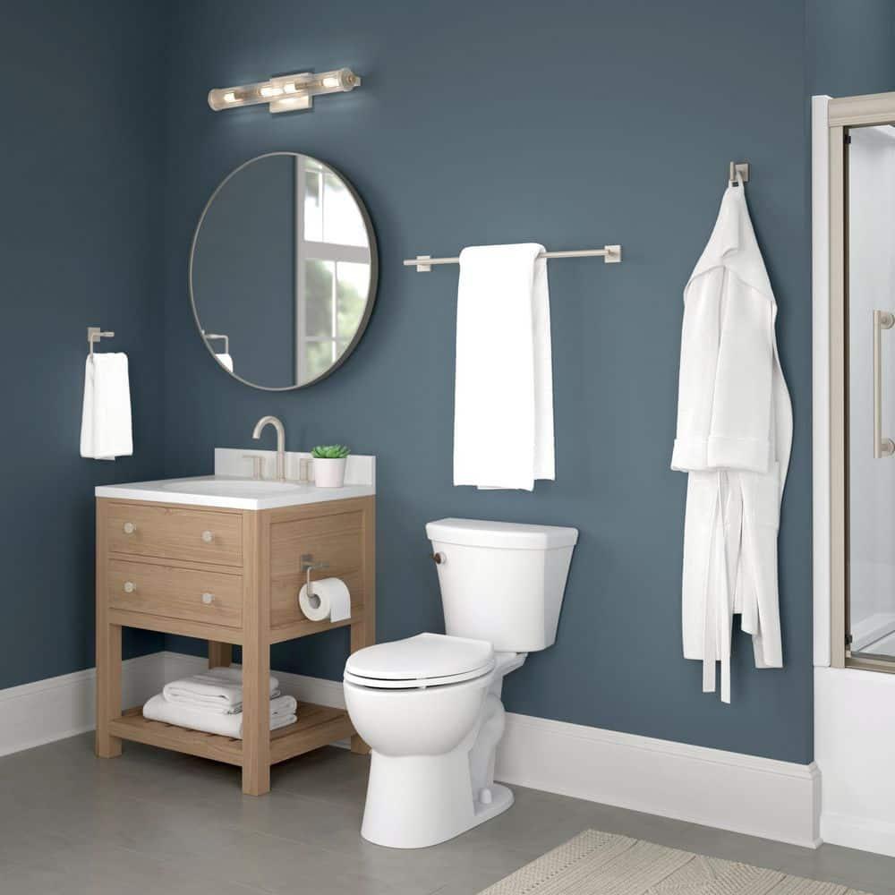 Franklin Brass Nash 4-Piece Bath Hardware Set 18" Towel Bar w/ Extender Toilet Paper Holder Towel Holder Towel Hook NASH64-BN