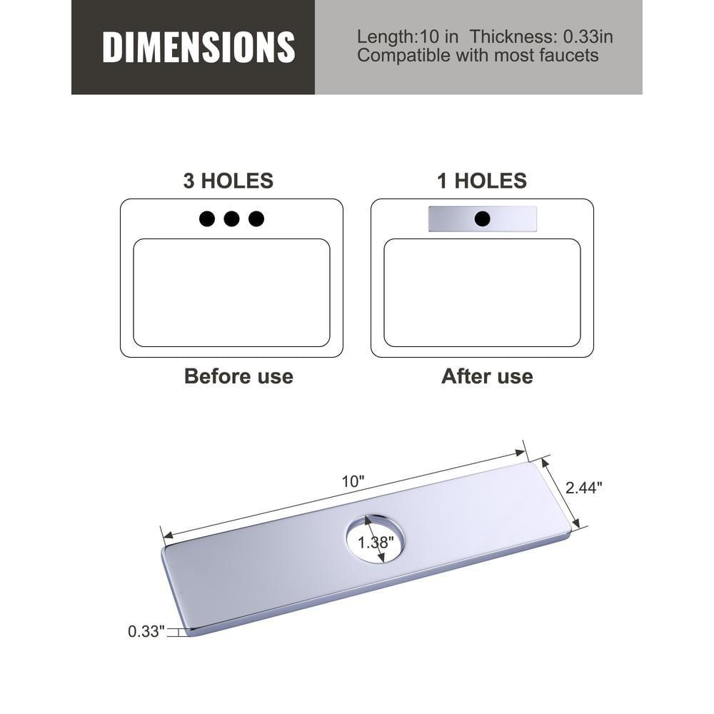 iVIGA 10" Sink Faucet Hole Cover Deck Plate