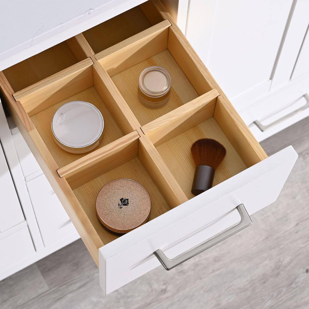 DSUNNER 60 in Bathroom Vanity without Top and Sink, 60 inch Modern Freestanding Bathroom Storage Only