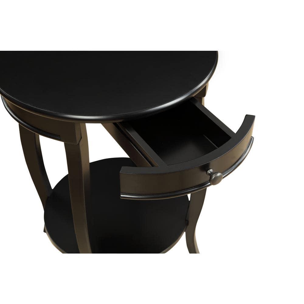 ACME Alysa Traditional Wooden End Table, Black, 18"W
