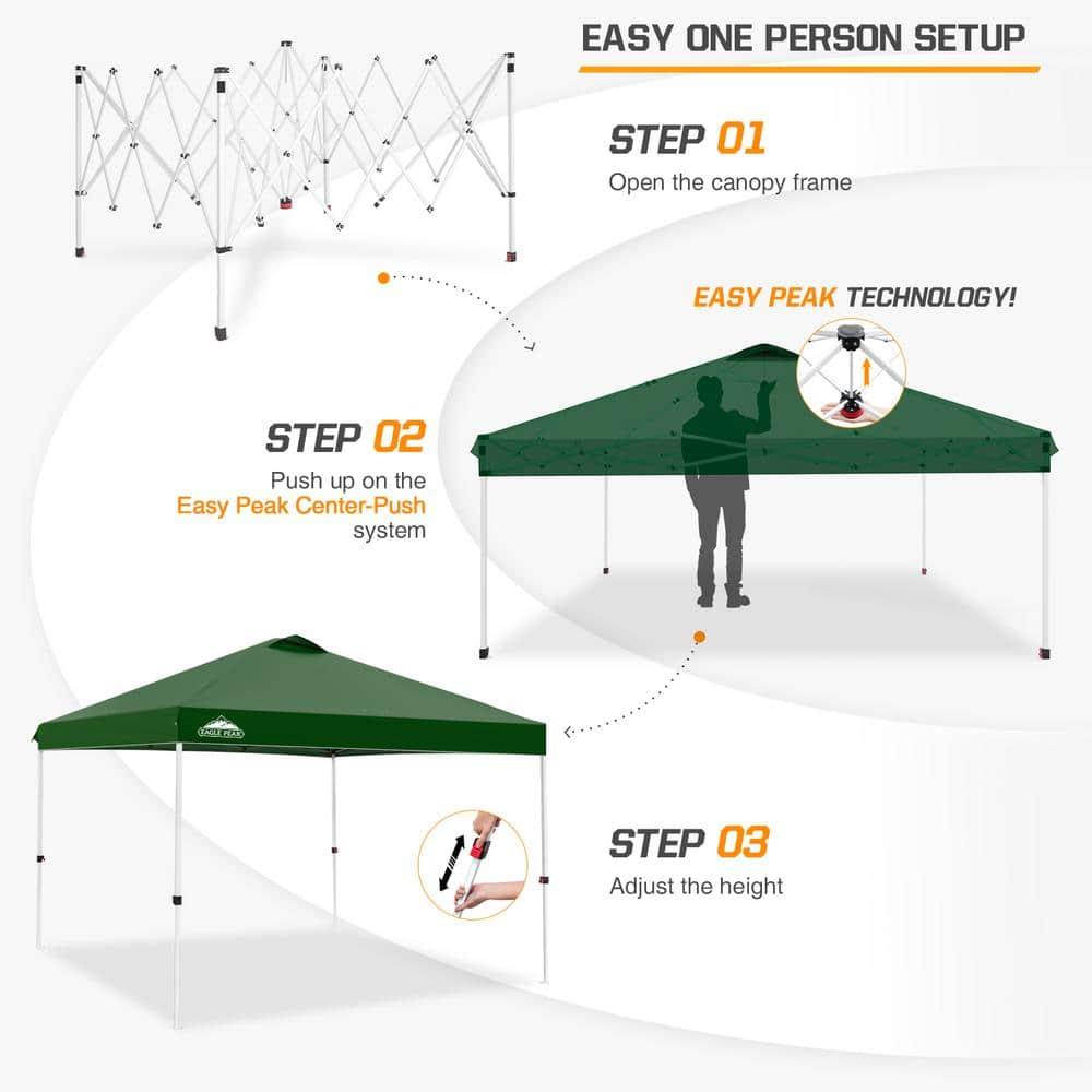 Pop Up Canopies 10 Ft. W x 10 FT. D Metal Party Tent Canopy