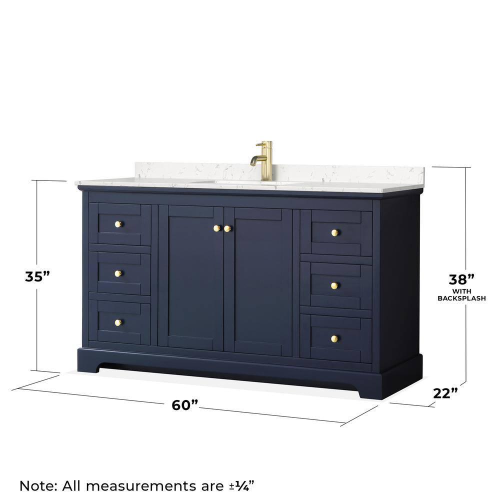 Wyndham Collection Avery 60'' Single Bathroom Vanity with Top