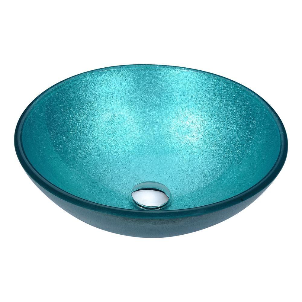 Anzzi  Posh Series Deco-Glass Vessel Sink in Coral Blue