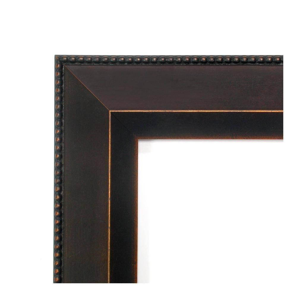 24" x 24" Signore Bronze Wood Framed Wall Mirror - Amanti Art: Square Beveled, No Assembly, Traditional Decor