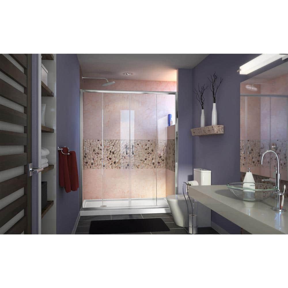 Visions 60" W x 74.75" Semi-Frameless Shower Encolusure