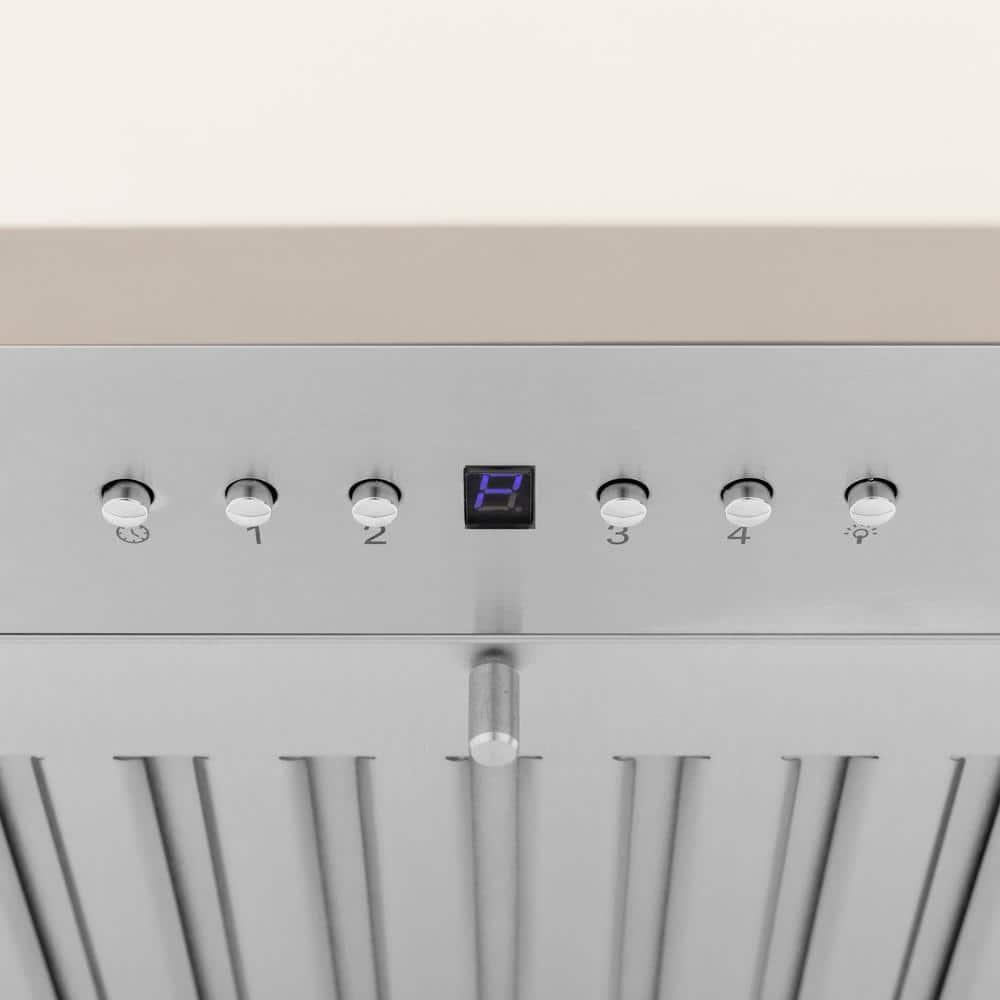 ZLINE 30 in. Convertible Vent Wooden Wall Mount Range Hood in Antigua & Walnut