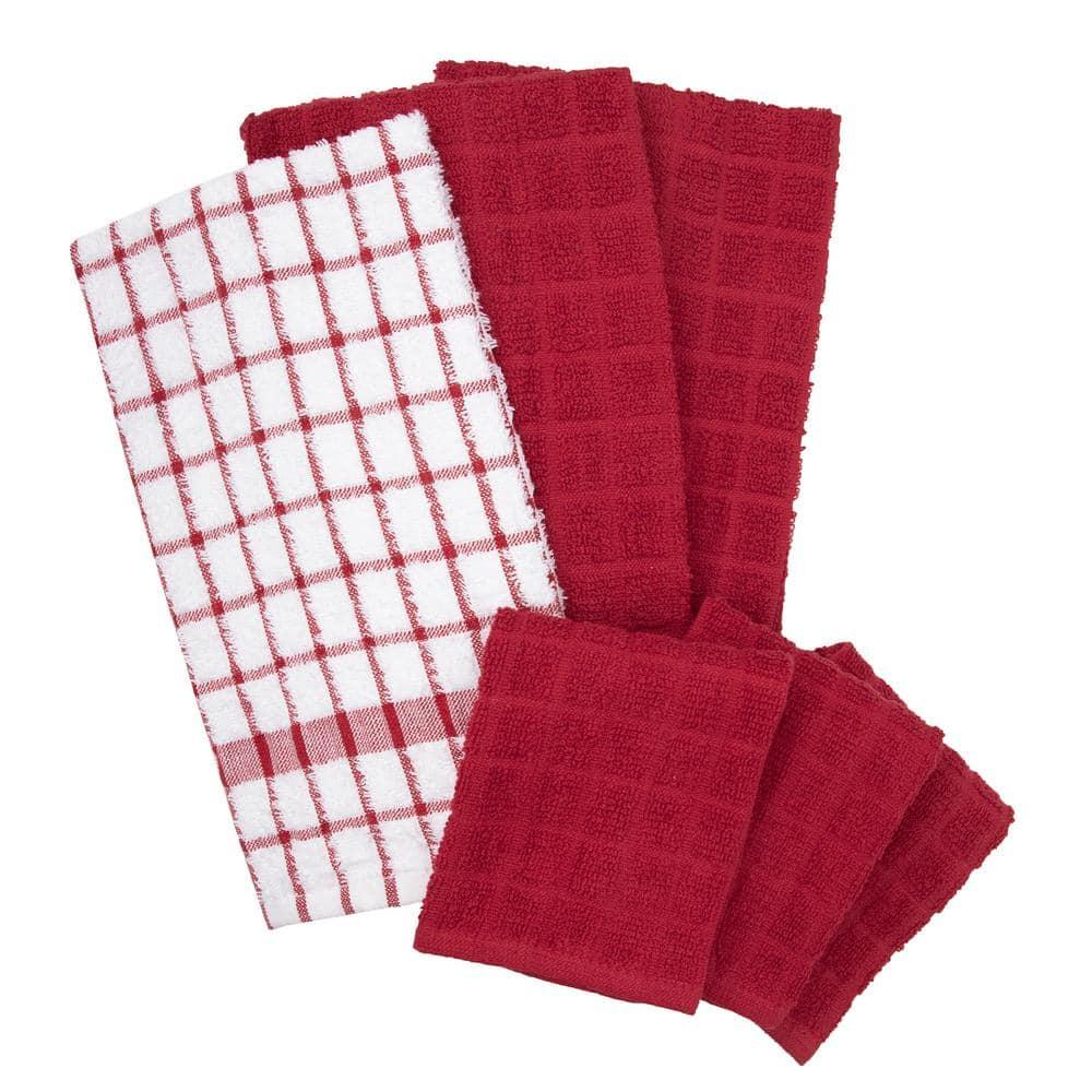 Cotton Plaid Kitchen Towel Linen Set