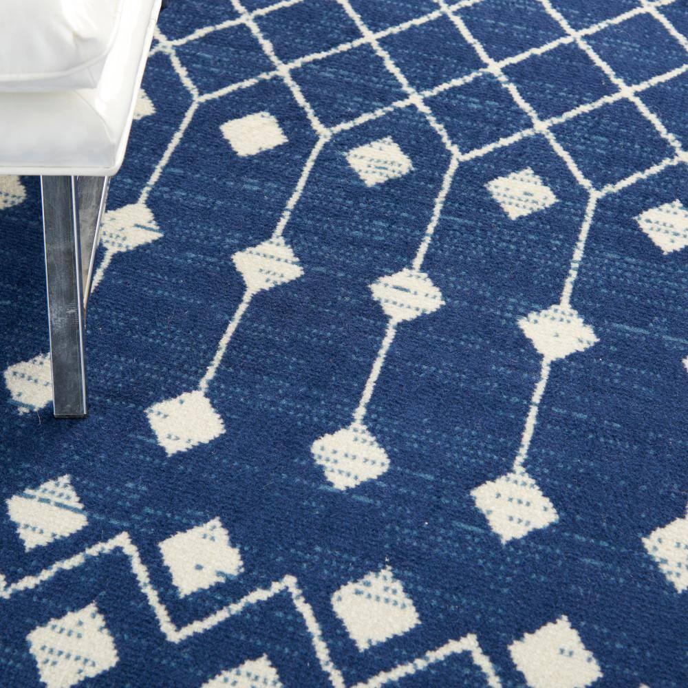 Nourison Grafix GRF37 Navy/White Indoor Area Rug - 6' x 9'
