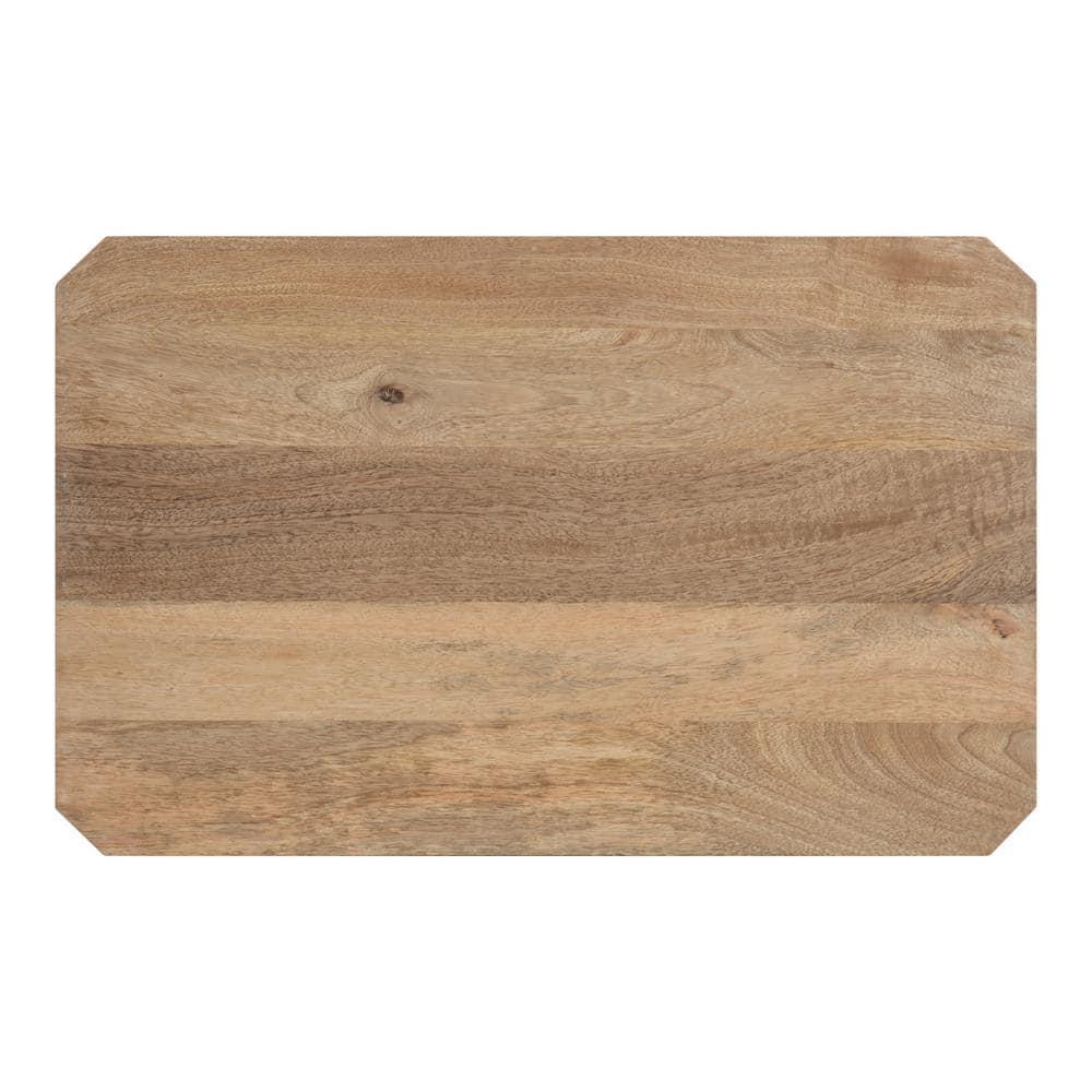 Kate and Laurel Talcott Rectangle Wood Side Table, 22x14x26, Natural