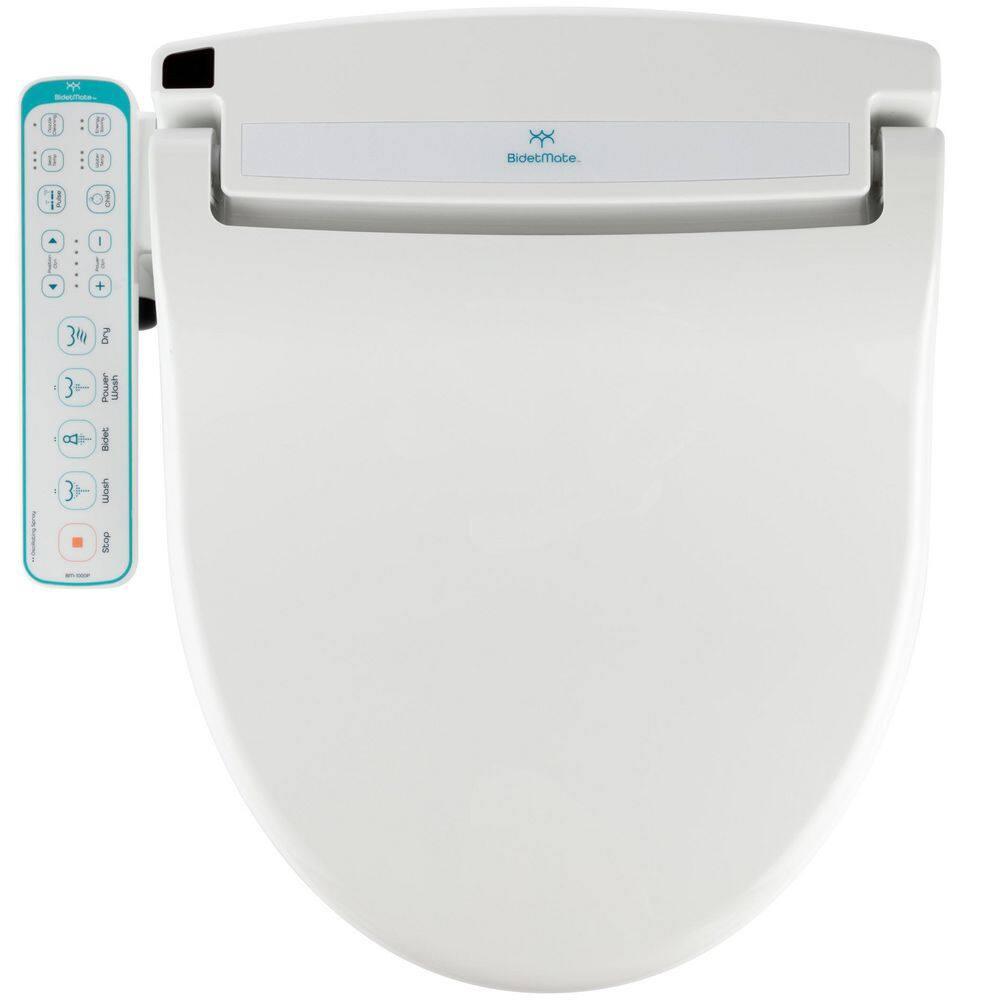 BidetMate 1000 Series Japanese Toilet Seat with Heated Bidet & Control Panel, Elongated