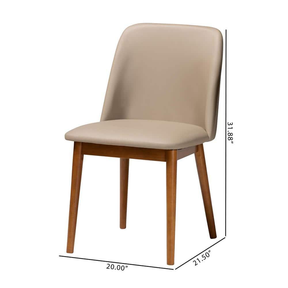 George Oliver Eli 18'' H Faux Leather Upholstered Side Chair (Set of 2)