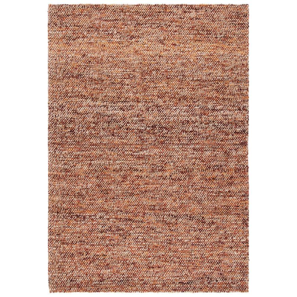 Bohemian BOH901 Hand Woven Indoor Area Rug - Natural/Rust - 5'x8' - Safavieh