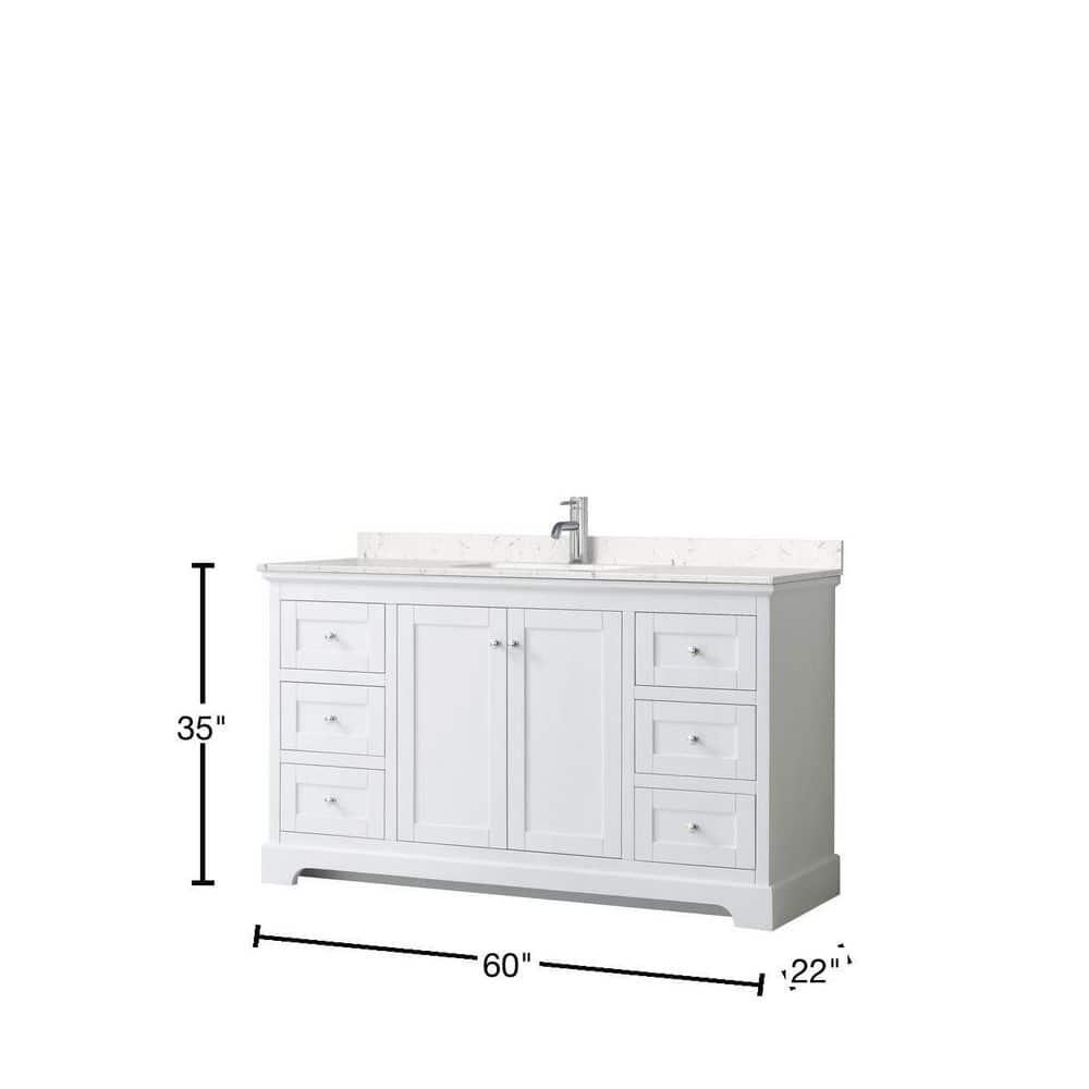 Wyndham Collection Avery 60'' Single Bathroom Vanity with Top
