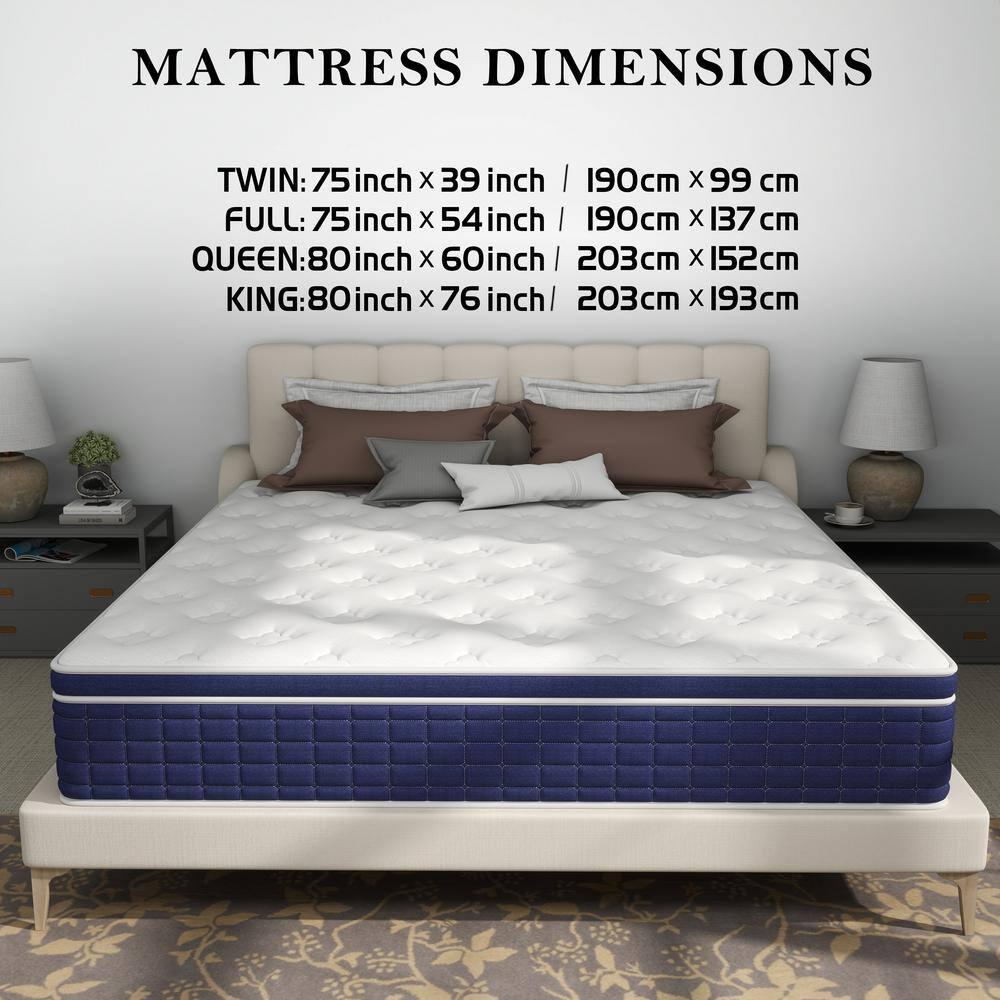 12 inch Queen Mattress,Hybrid Mattresses Medium Firm in a Box