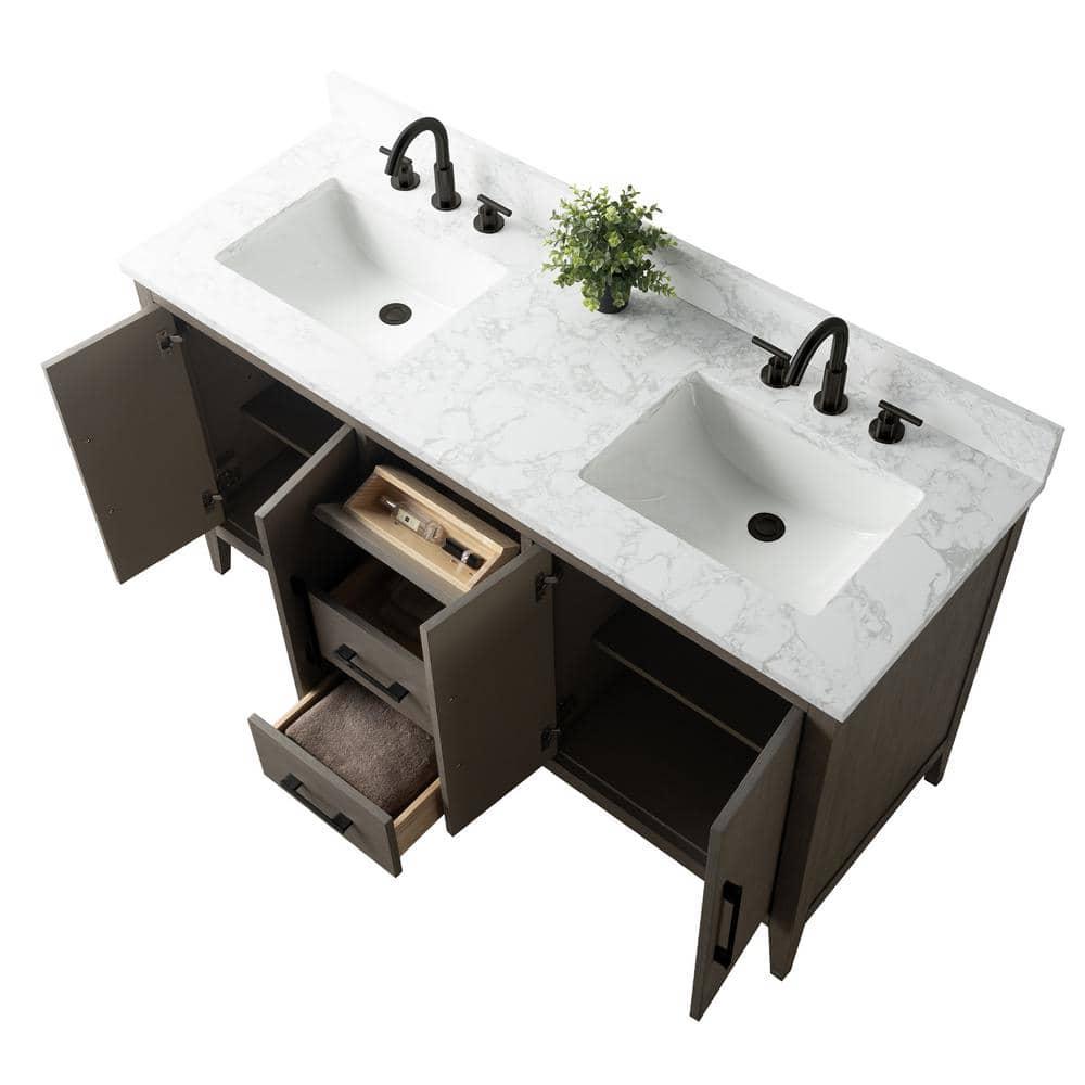 60" Double Bathroom Vanity Set