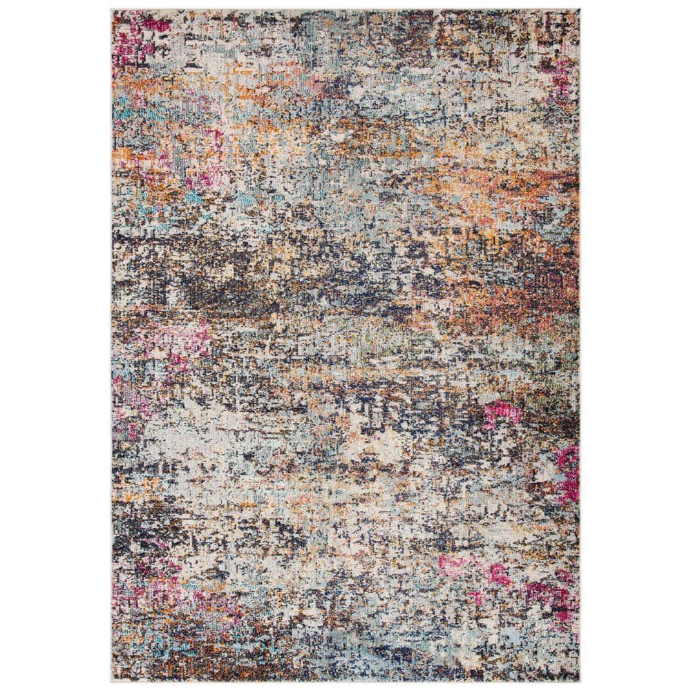 Madison MAD460 Power Loomed Indoor Area Rug - Black/Gold - 6'x9' - Safavieh