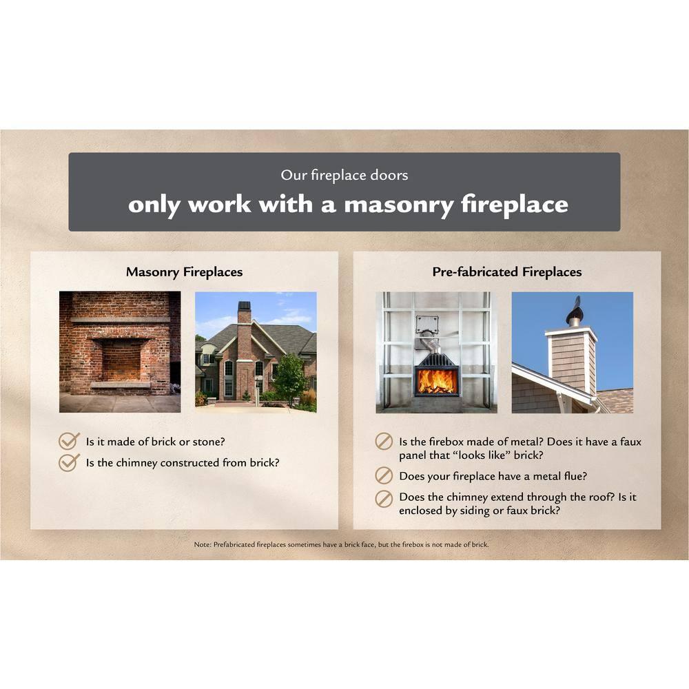 Pleasant Hearth Albus Collection Fireplace Glass Door, Small