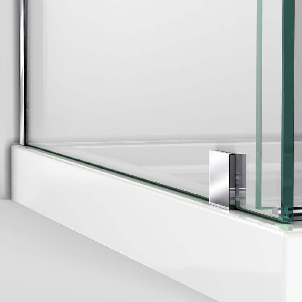 Enigma Air 60.38" W x 34.75" D x76" H Frameless Rectangle Walk In Shower Enclosure