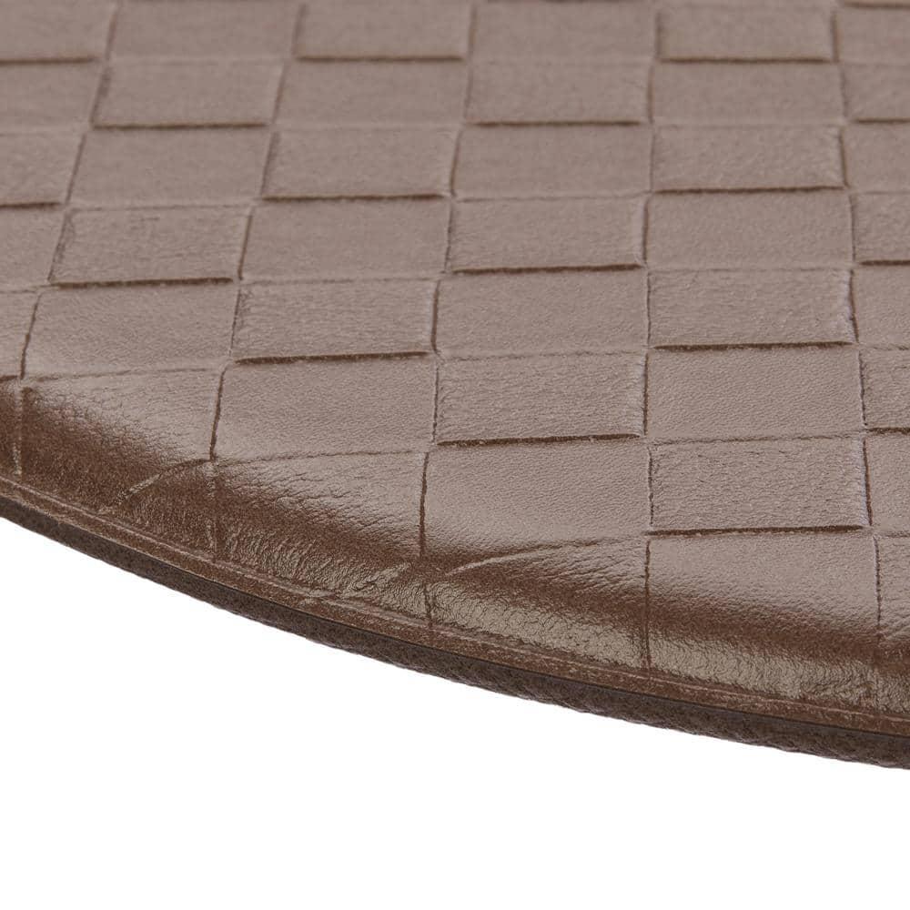 Anti-Fatigue Kitchen Mat, Mocha, Playa Basketweave Wedge by Chef Gear, 17.5 in. x 60 in.