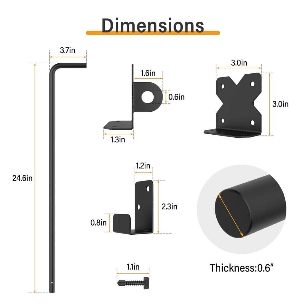 Lazio 18'' H x 3'' W Metal Fencing Kits