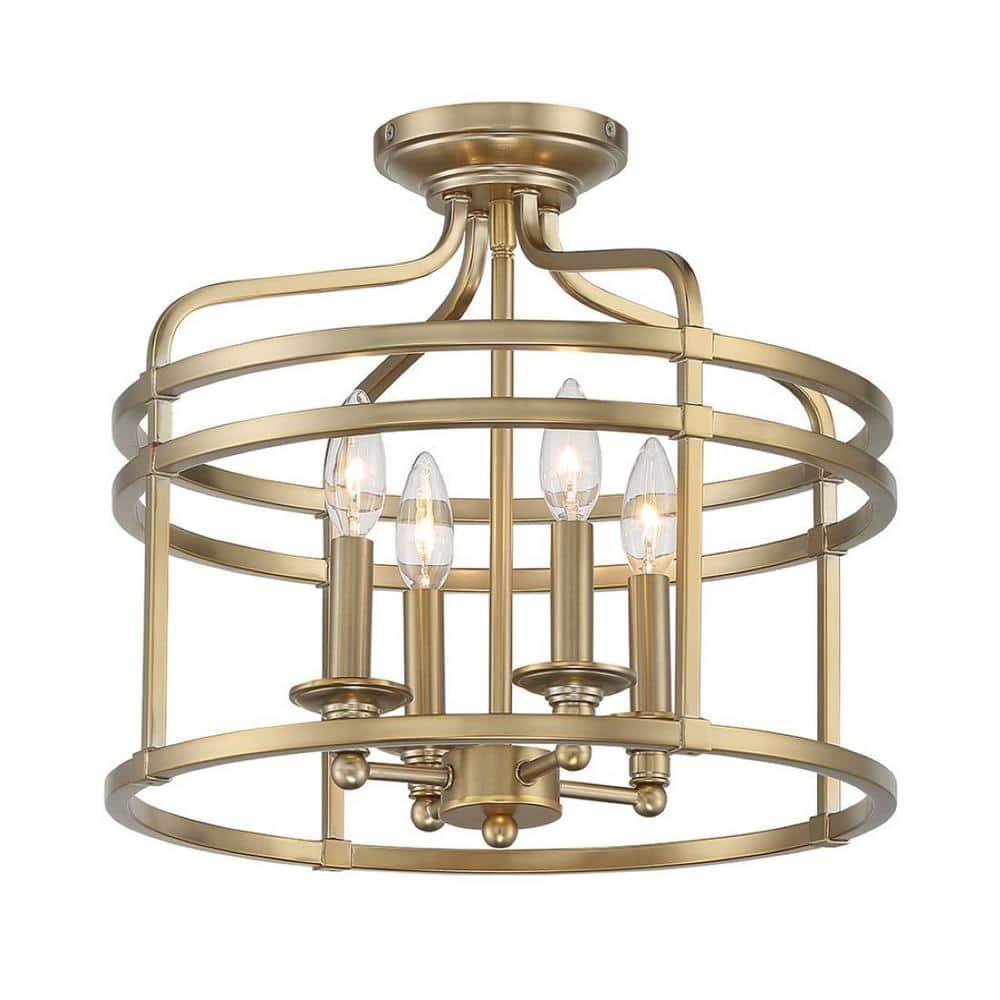 Minka Lavery - Covent Park - 4 Light Semi-Flush Mount - 14.5 inches tall by 16