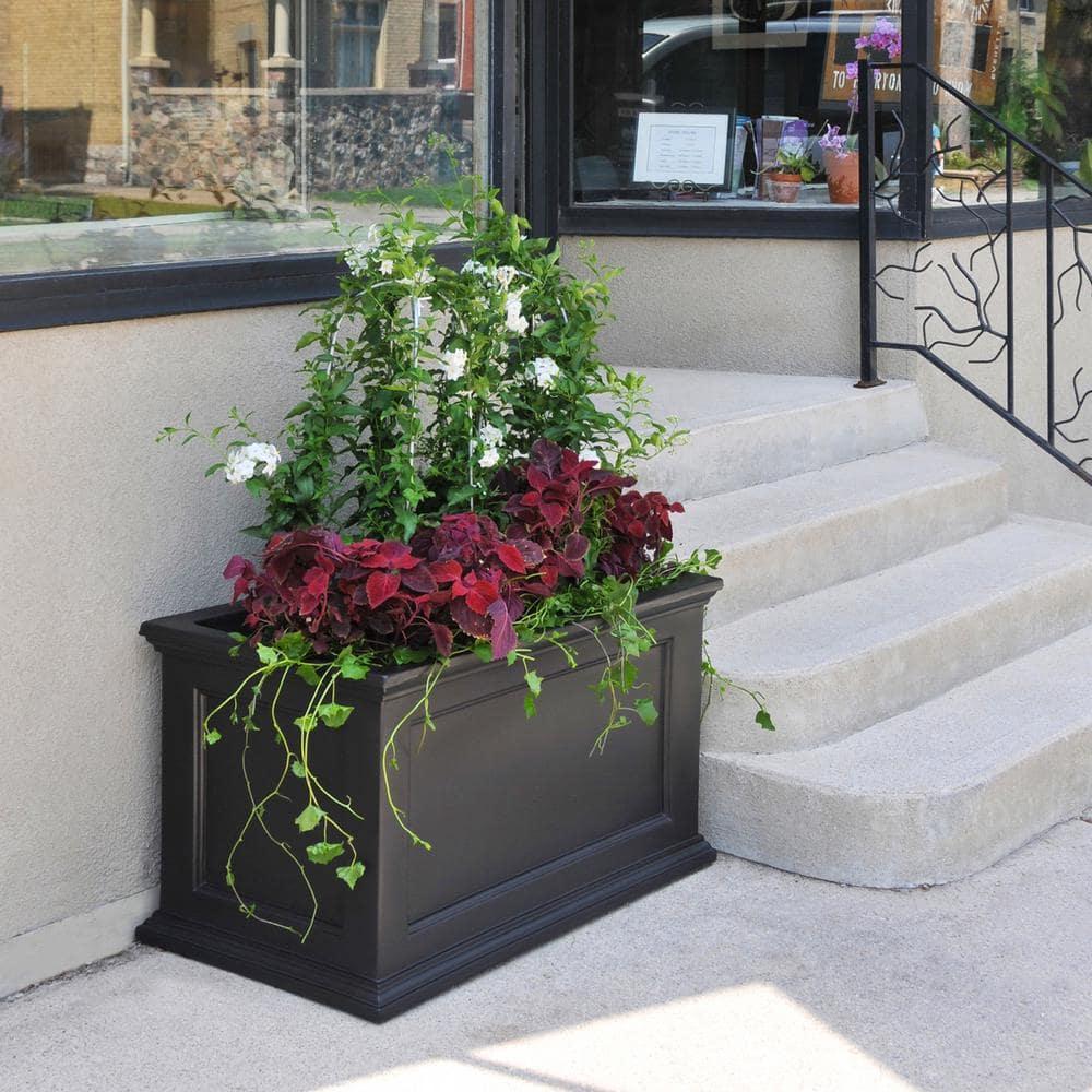 Winston Porter Anastasiya 20"x36" Resin Planter with Water Reservoir