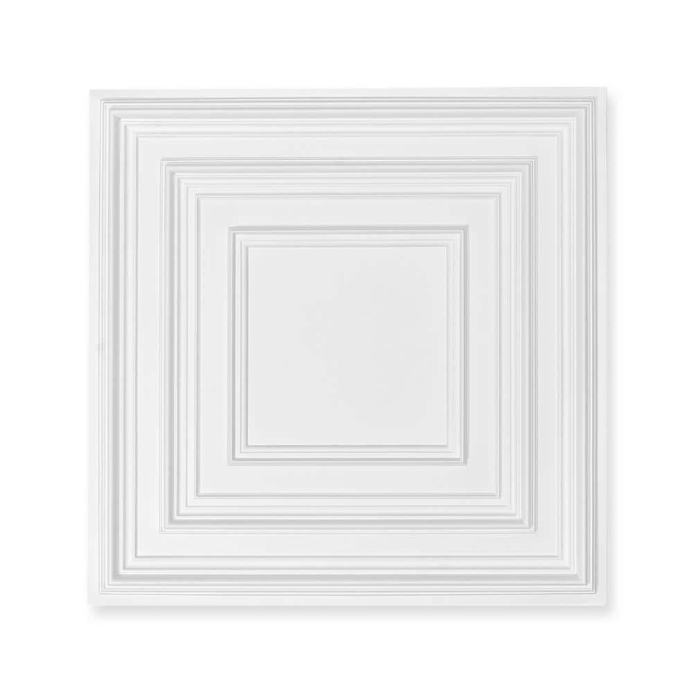 VEVOR Ceiling Tiles 12-Pack 24 x 24 in PVC Easy Installation White Peg Pattern | Wayfair