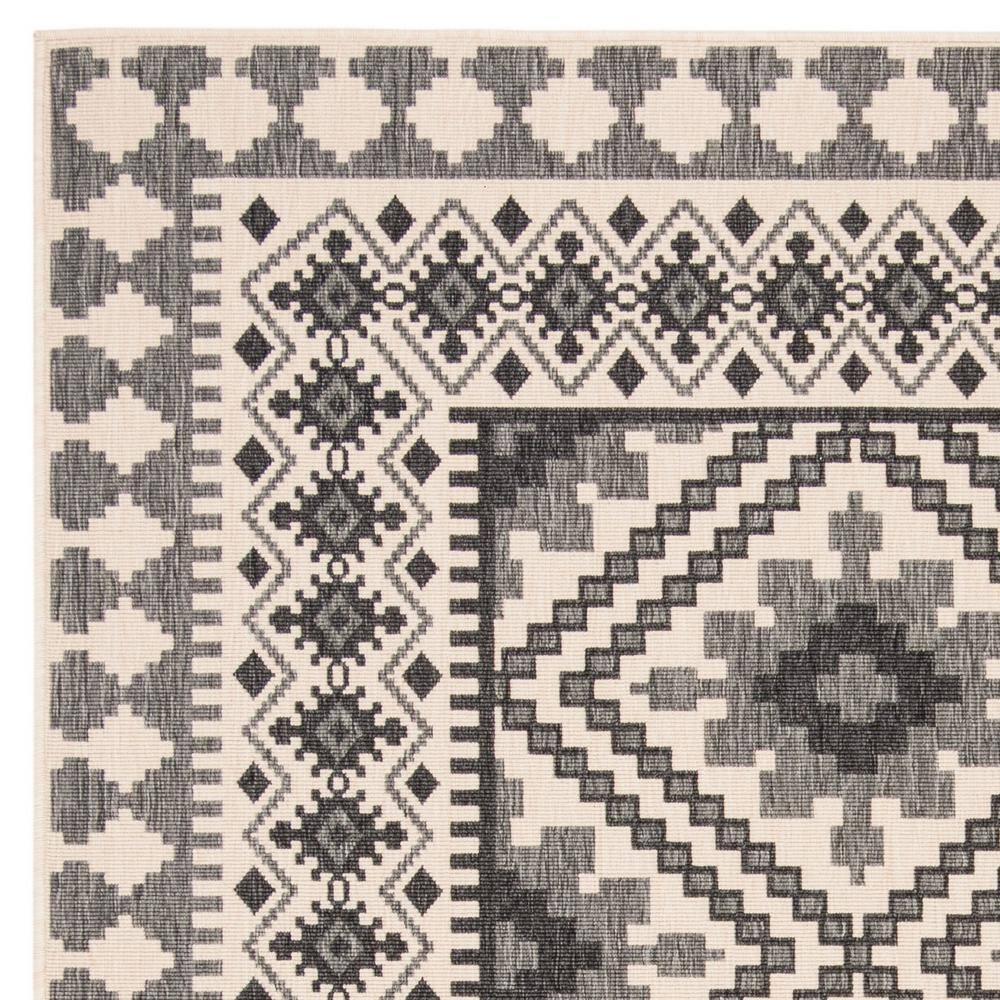 Veranda VER099 Power Loomed Indoor/Outdoor Area Rug - Ivory/Slate - 8'x11' - Safavieh.