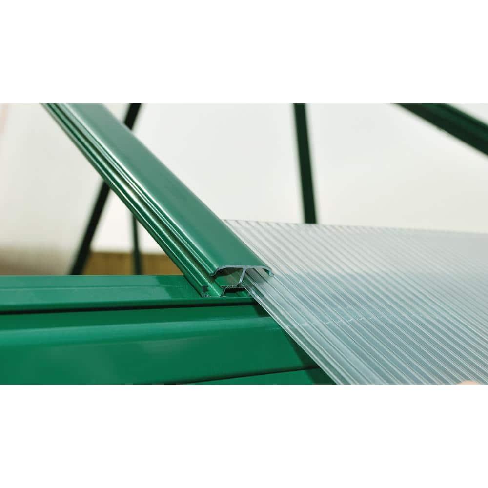 Canopia Palram - Canopia Mythos 6' W X 8' D Greenhouse Walk-In Hobby Twin Wall Polycarbonate Aluminum Frame Greenhouse Kit With Roof Vent - Green