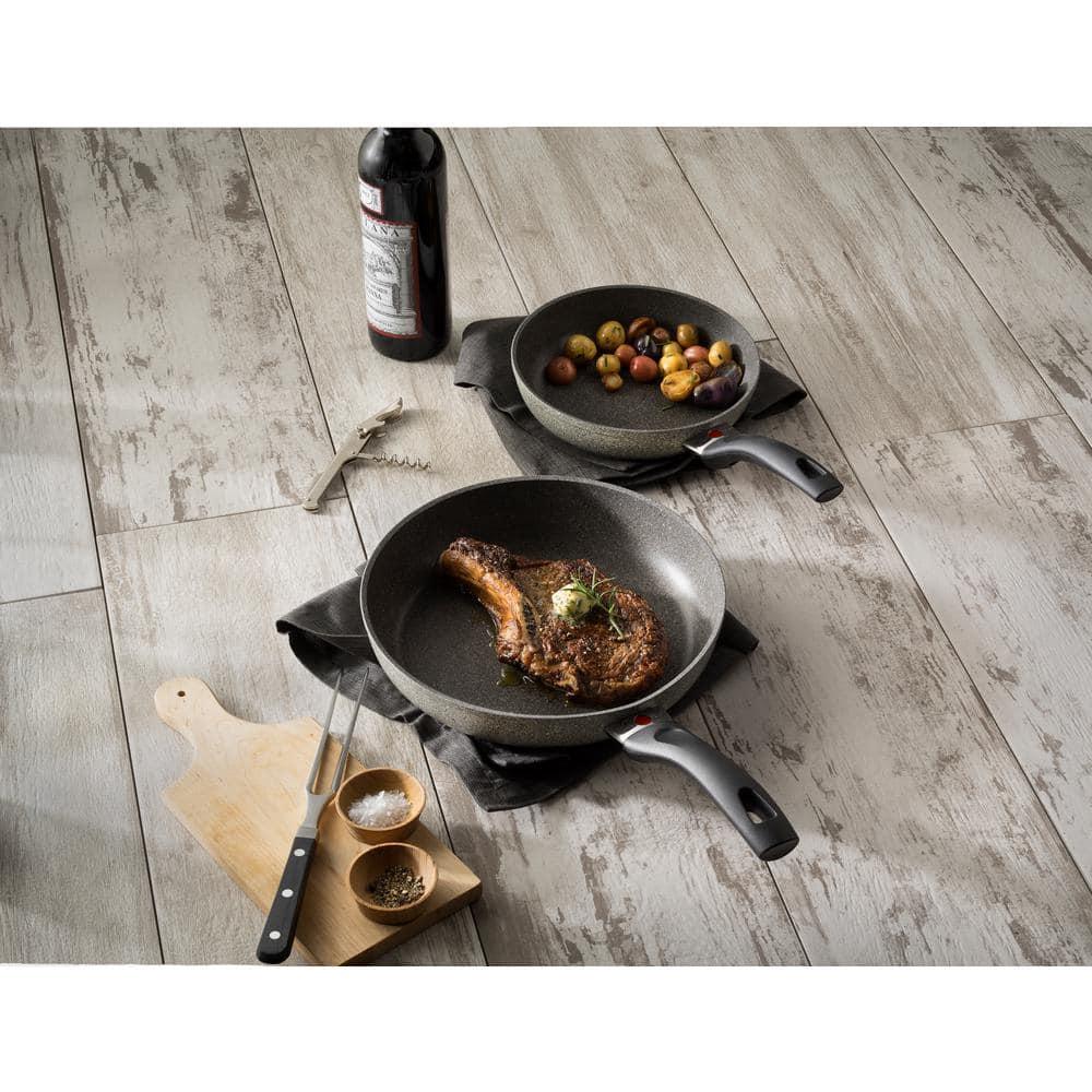 BALLARINI Parma by HENCKELS Forged Aluminum Nonstick Fry Pan Set, 2-Piece, Granite