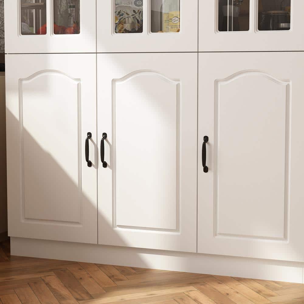 KULAGAGA 78.7" Kitchen Pantry Storage Cabinet, Freestanding Pantry with 6 Doors for Home Kitchen White