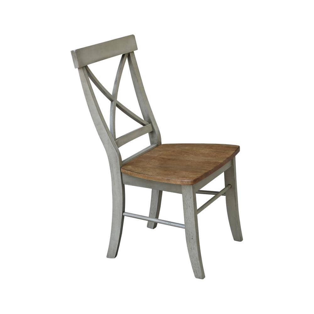 Elegant White Parawood High Cross Back Chair, Set of 2