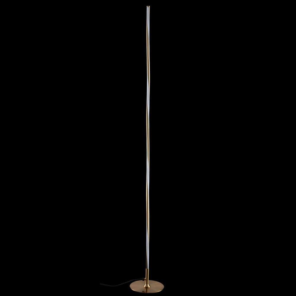 JONATHAN Y JYL7006B Pilar 63.75" LED Integrated Floor Lamp, Modern, Contemporary for living room, dinning room, bedroom, office, Gold