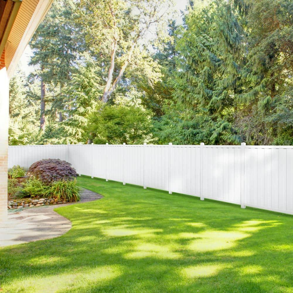 Bridgeport 6 ft. H x 6 ft. W White Vinyl Privacy Fence Panel