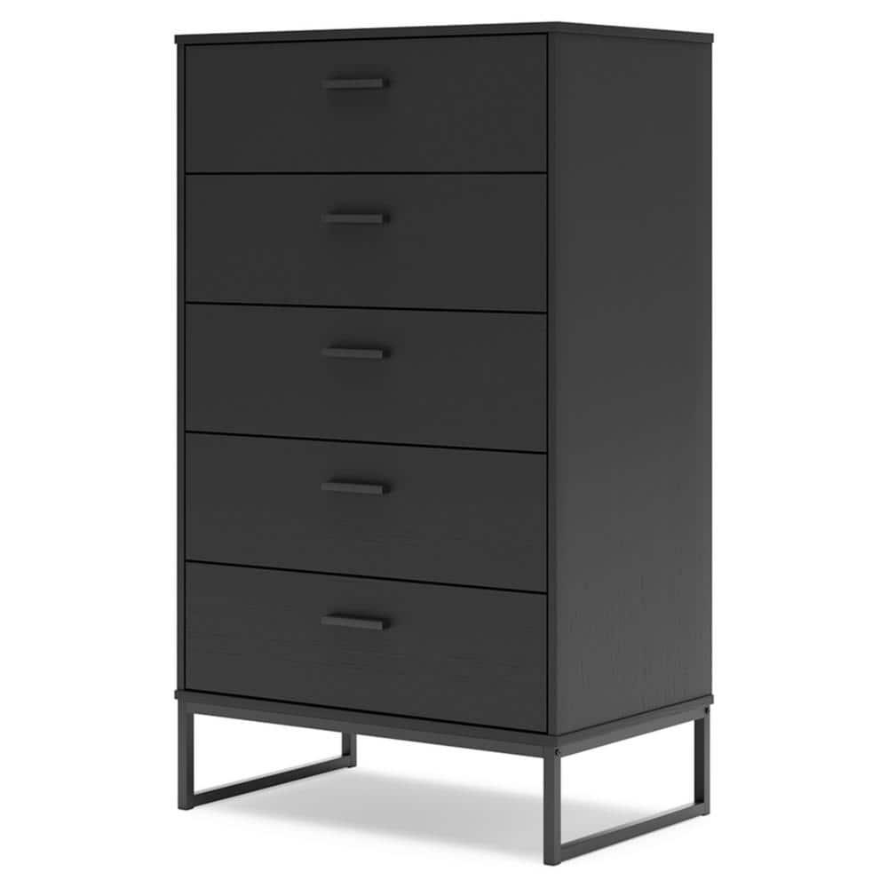 Signature Design by Ashley Socalle 5 Drawer Dresser, Black