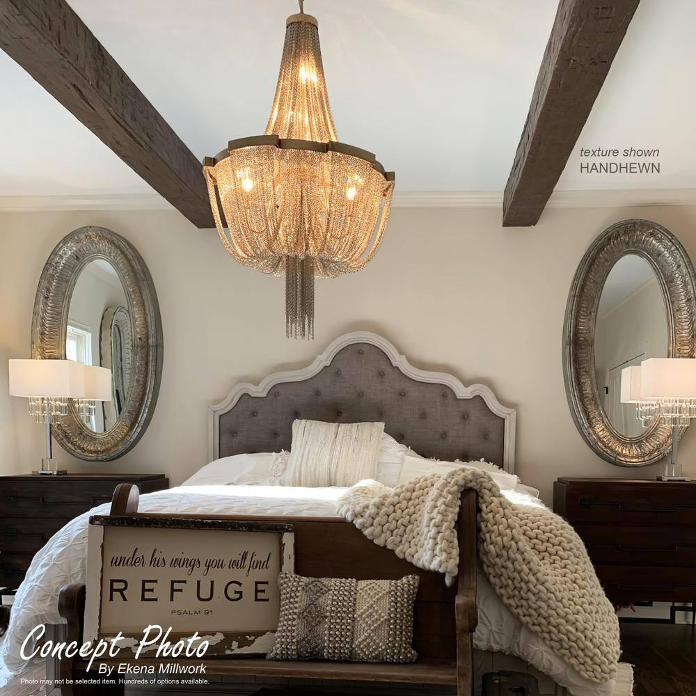 12"W x 6"H x 10'L 3-Sided (U-beam) Knotty Pine Endurathane Faux Wood Ceiling Beam, Natural Pine