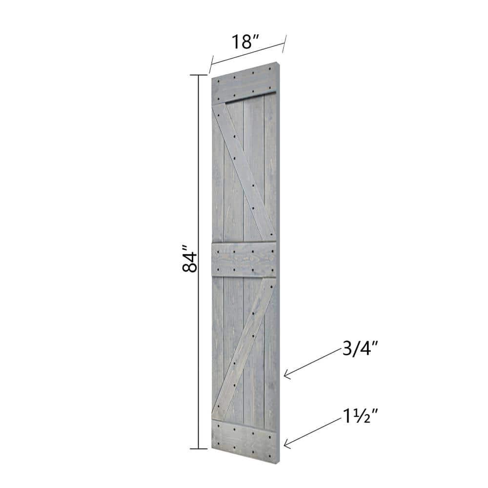 IsLife K Style Finished Solid Wood Bi-Fold Double Barn Door With Hardware Kit -Assembly Needed
