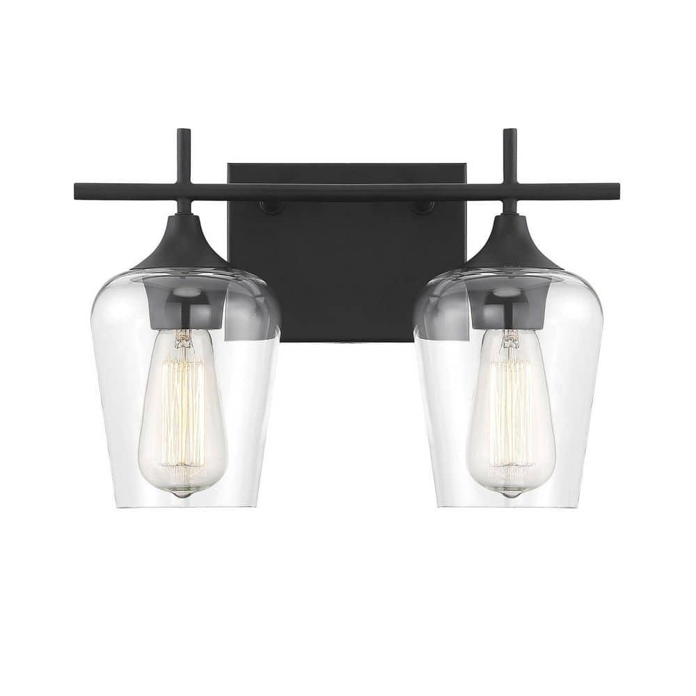 Savoy House Octave 2 - Light Vanity in Black