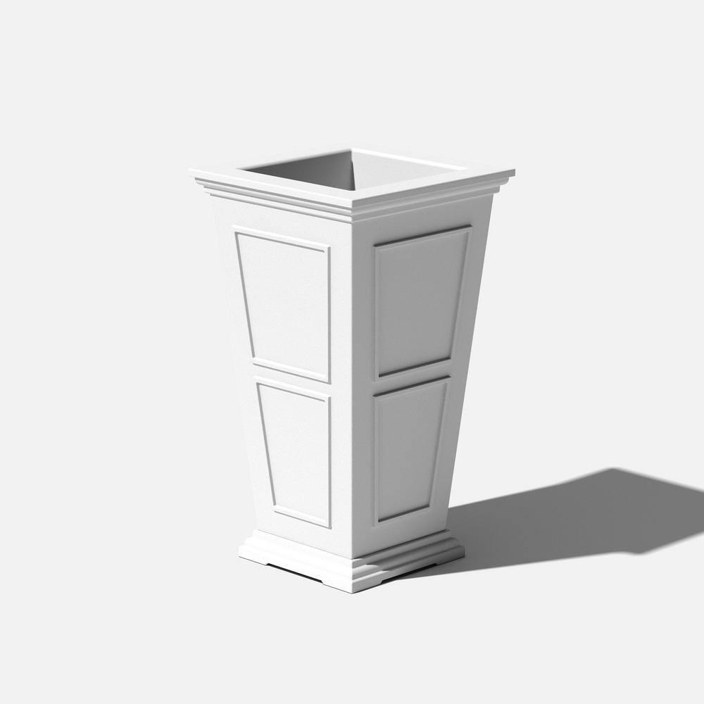 Veradek Brixton Tall 28" Plastic Planter - White