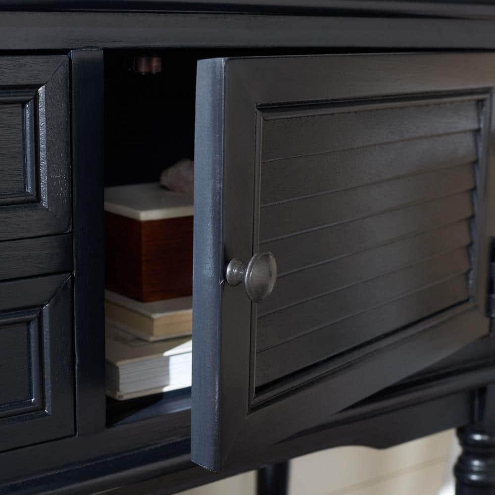 Tate 2 Drawer 2 Door Console Table - CNS5722B - Black - Safavieh