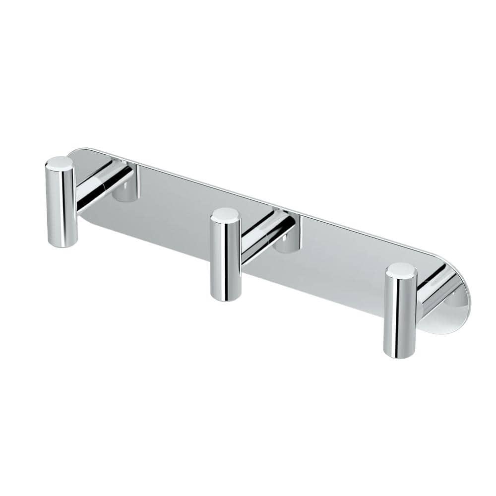 Latitude II Wall Mounted Towel and Robe Hook Rack with 3 Hooks