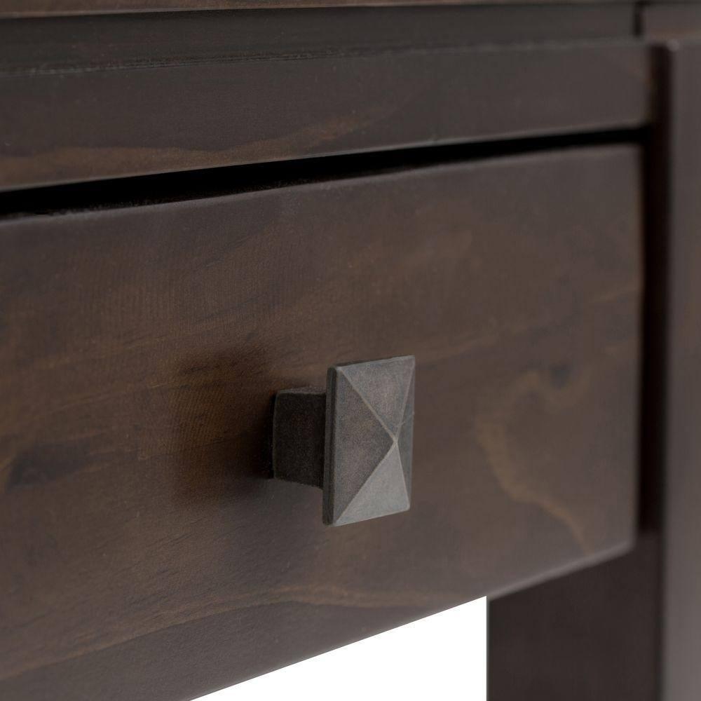 Simpli Home Cosmopolitan 18"W Solid Wood Contemporary Square End Table with Drawer