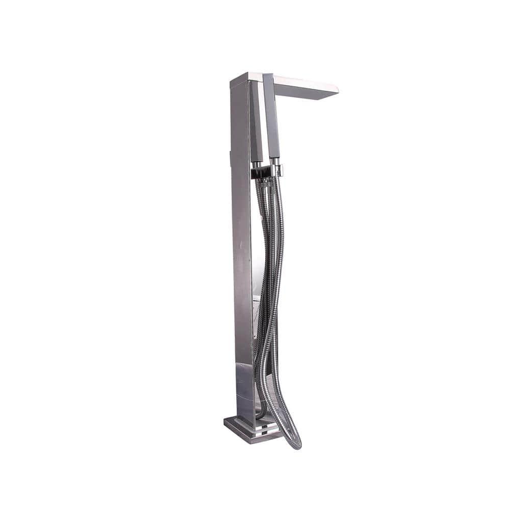Barclay 7918-SP 1 Handle Bathroom Freestanding Tub Filler with Diverter
