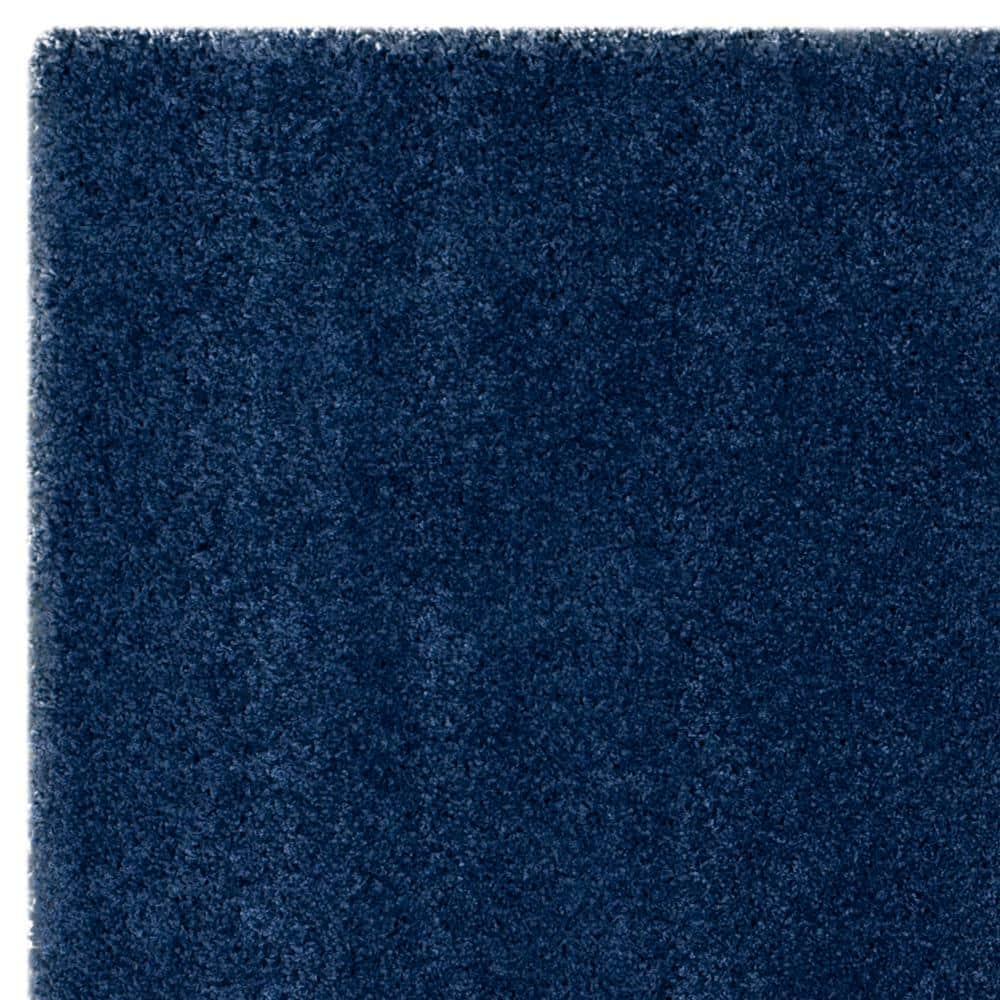 Milan Shag SG180 Power Loomed Indoor Area Rug - Navy - 7'x7' - Safavieh