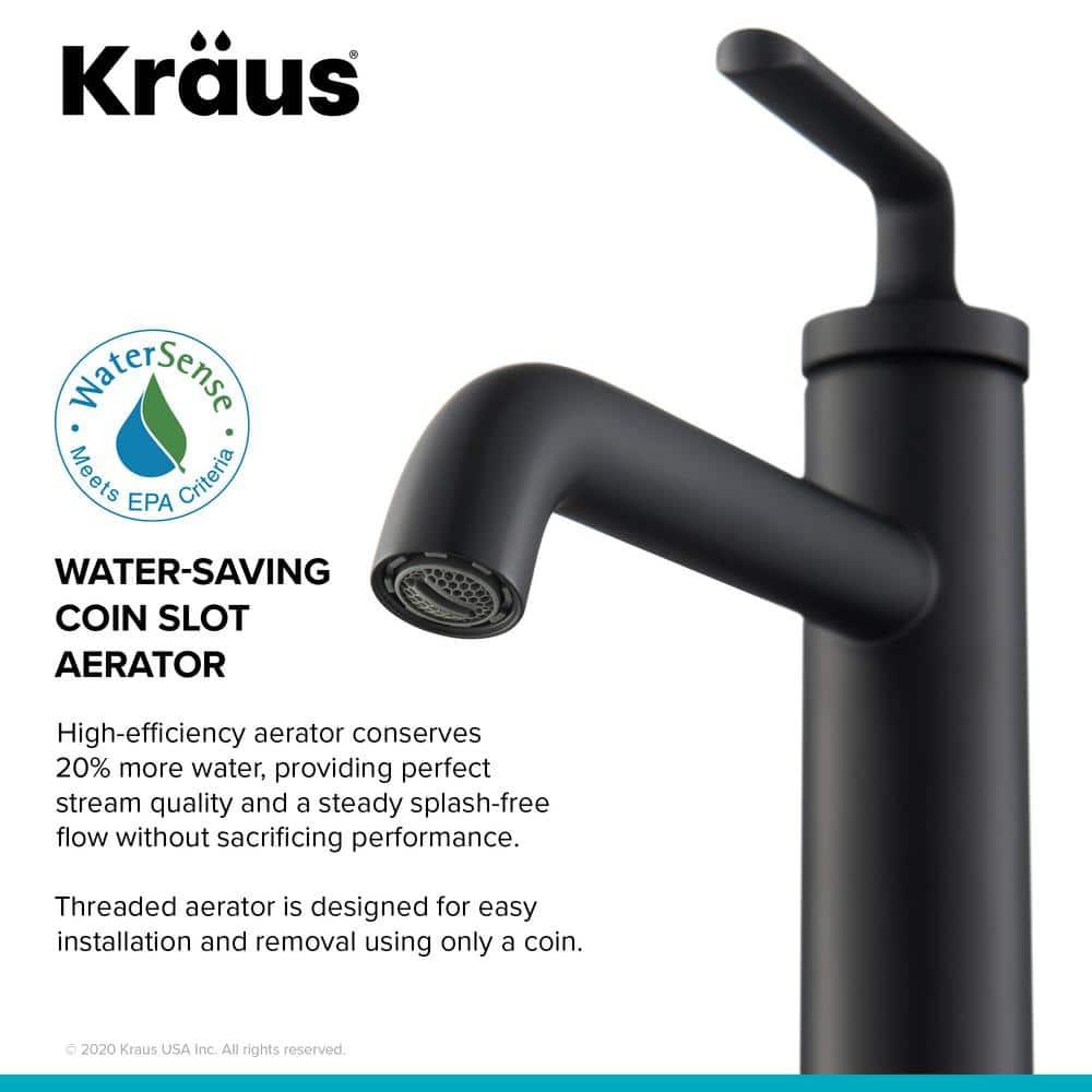 Ramus Single Handle Vessel Sink Bathroom Faucet with Drain Assembly