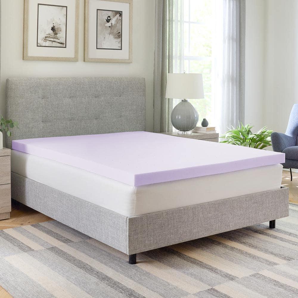 BodiPEDIC 3" Lavender Infused Memory Foam Mattress Topper