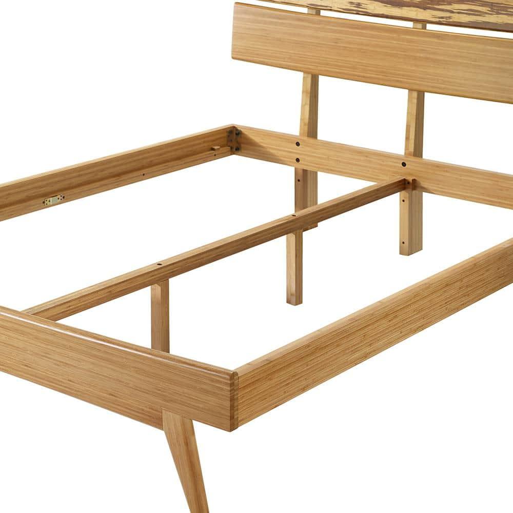 Azara Caramelized Bamboo Queen Bed with Tiger Bamboo Headboard