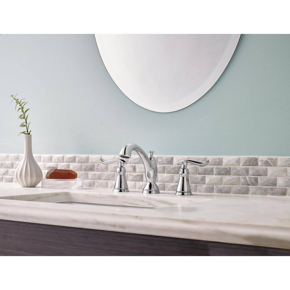 Linden Widespread Bathroom Faucet 3 Hole, 2-handle Bathroom Sink Faucet with Drain Assembly