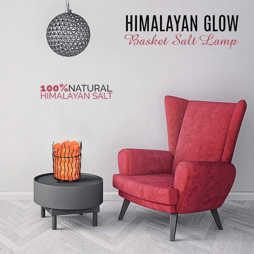 7.8 in. Ionic Crystal Salt Pillar and Natural Amber Glow Table Lamp, (Pack of 2)