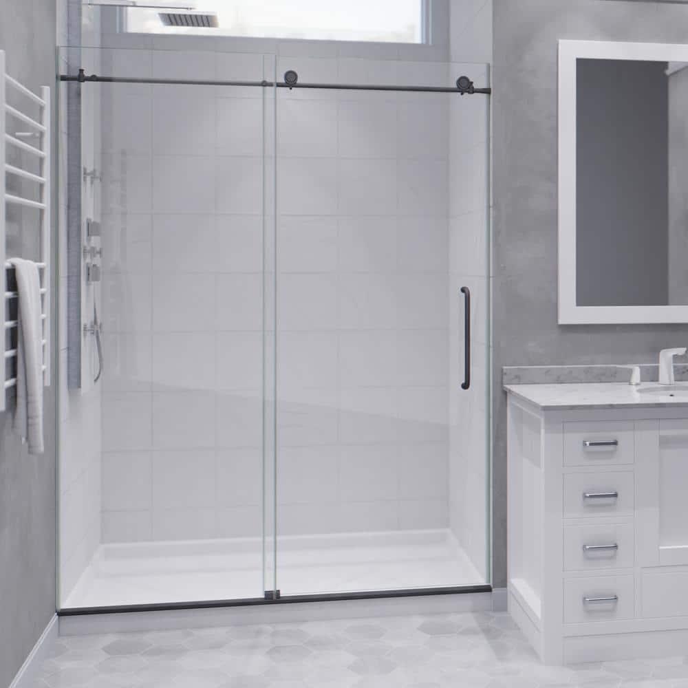 60” W x 76” H Sliding Frameless Shower Door
